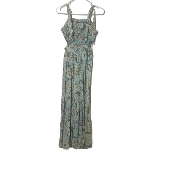 Sincerely Jules Women's Size Small Blue Grey Green Floral Maxi Dress - Picture 5 of 9
